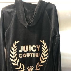 Velour juicy couture zip up jacket With hood